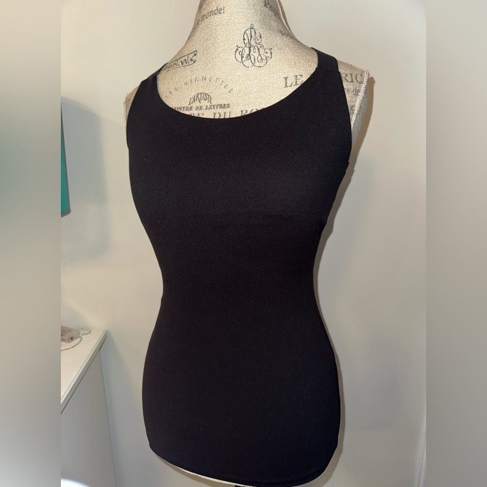 NEW Spanx Compression Strappy Go Lucky Racerback Tank Black Slimming Med NWOT